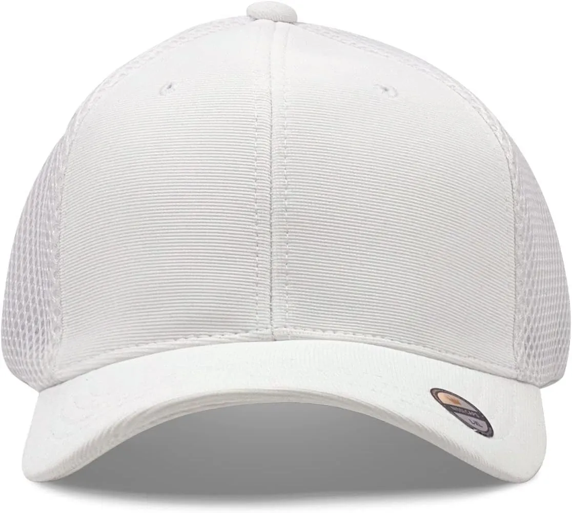 [2 Pack] Hybrid Stretch-Fitted Trucker Cap, Baseball Cap with Air Mesh