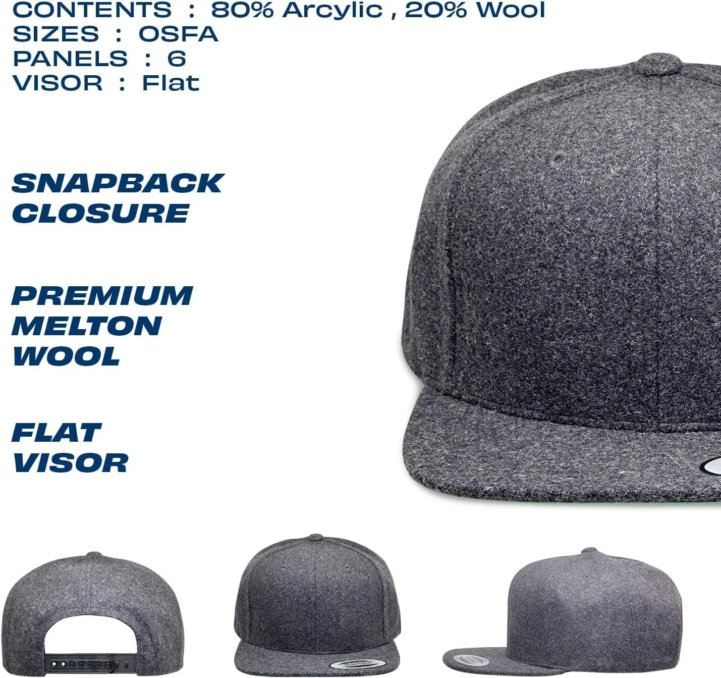[2 Pack] Hybrid Stretch-Fitted Trucker Cap, Baseball Cap with Air Mesh