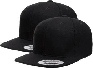 [2 Pack] Hybrid Stretch-Fitted Trucker Cap, Baseball Cap with Air Mesh