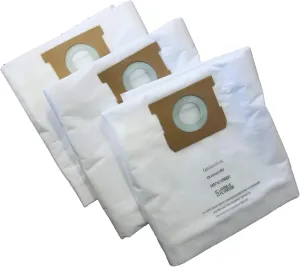 3 HEPA Bags Compatible with Shop Vac 5-8 Gallon Units, Replaces Part #'s Type H High Efficiency 90671 9067100 & Type E 90661 9066100, Craftsman 38767