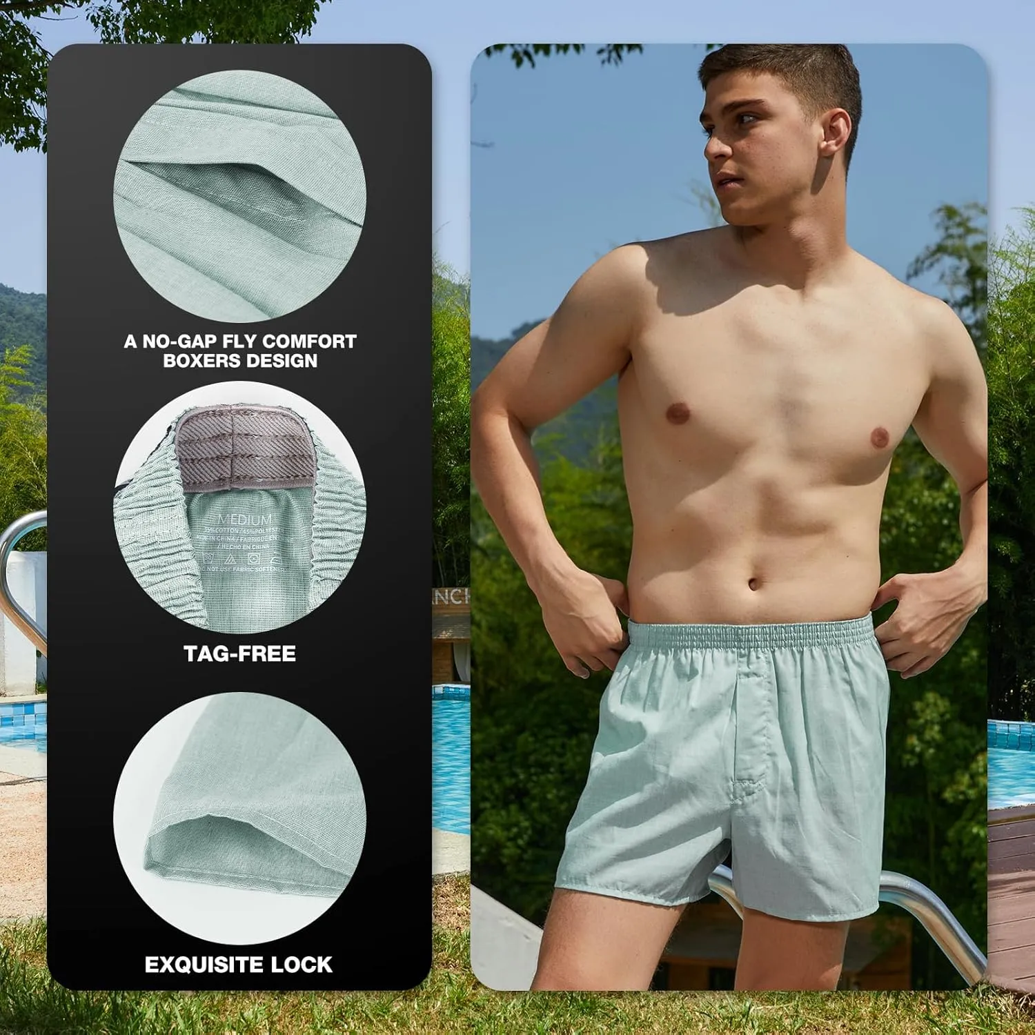 5Mayi Mens Underwear Boxers Cotton Underwear Mens Boxers for Men Pack S M L XL XXL