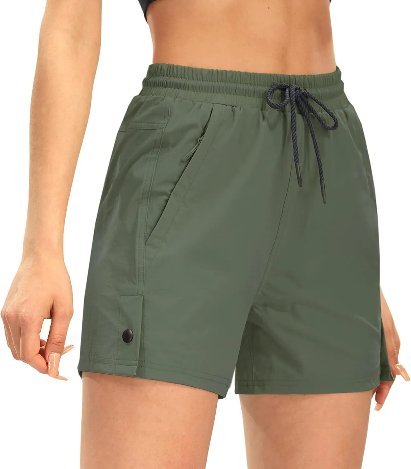 AFITNE Women's 4" Hiking Shorts Quick Dry Lightweight Outdoor Shorts Travel Athletic Golf Shorts with Pockets Water Resistant