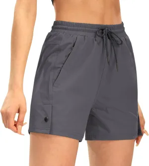 AFITNE Women's 4" Hiking Shorts Quick Dry Lightweight Outdoor Shorts Travel Athletic Golf Shorts with Pockets Water Resistant