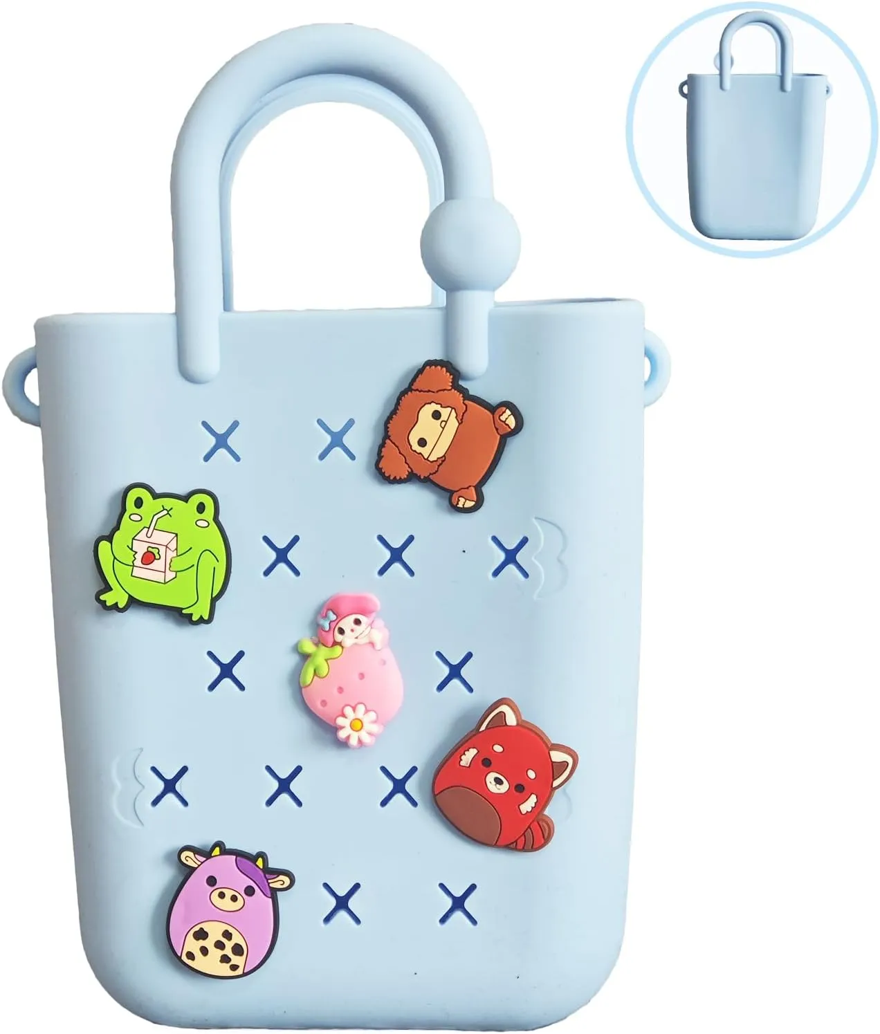 Aimery Mini Rubber Tote Bag for girls/Small Rubber Beach Bag for kids