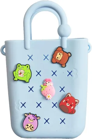 Aimery Mini Rubber Tote Bag for girls/Small Rubber Beach Bag for kids