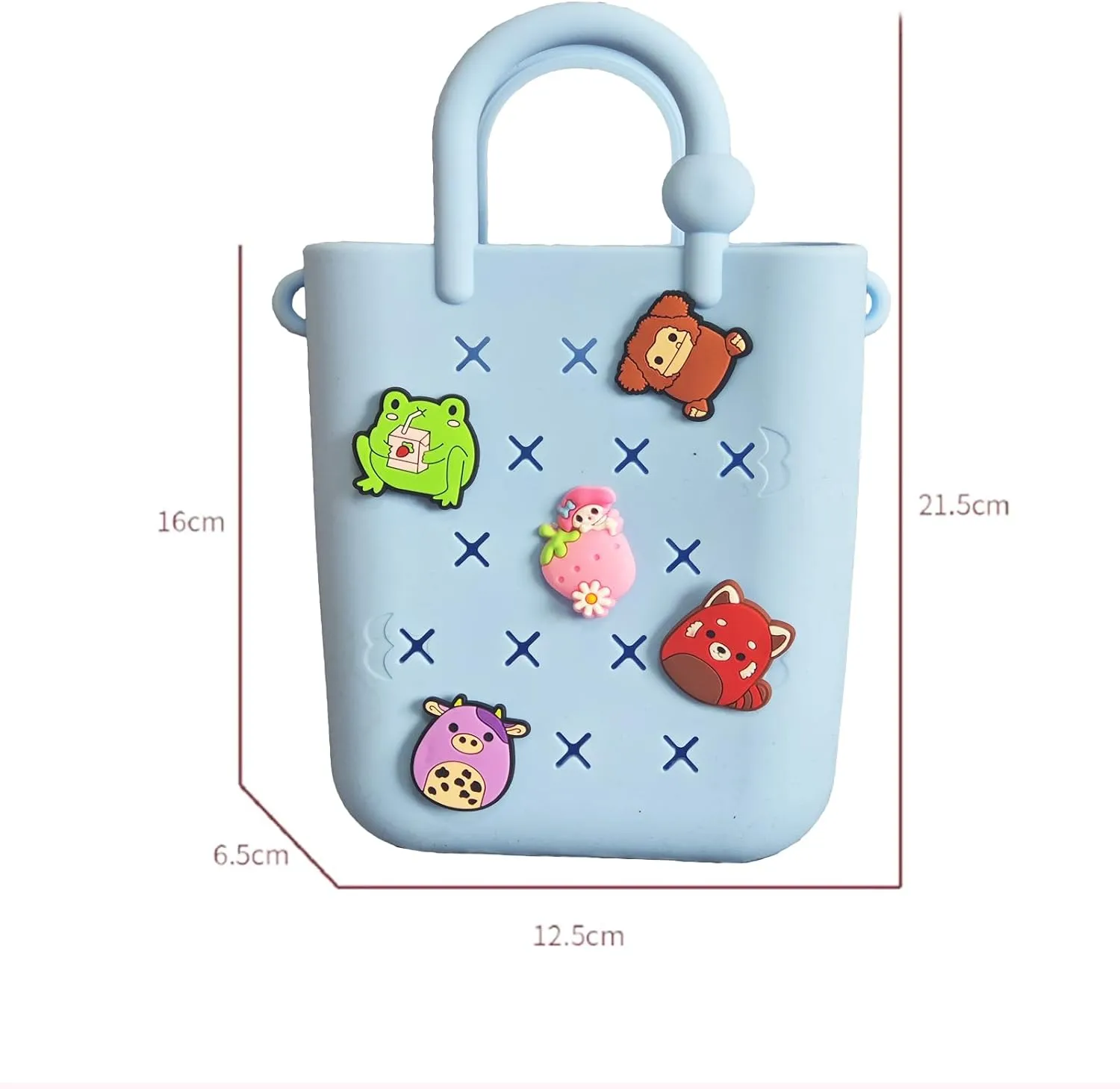 Aimery Mini Rubber Tote Bag for girls/Small Rubber Beach Bag for kids