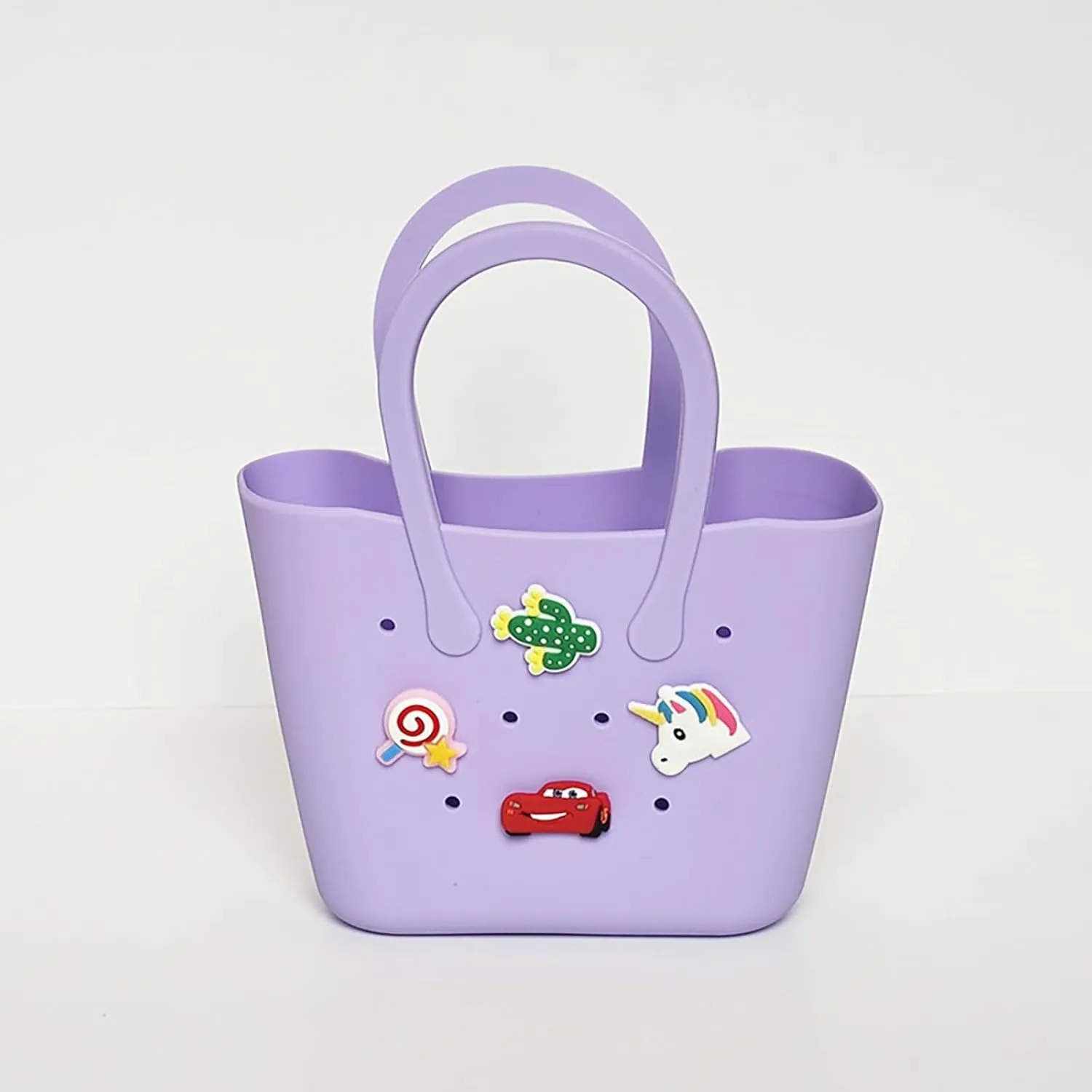 Aimery Mini Rubber Tote Bag for girls/Small Rubber Beach Bag for kids