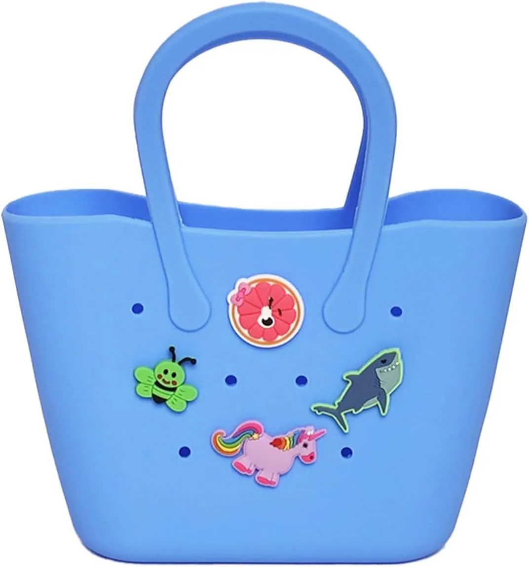 Aimery Mini Rubber Tote Bag for girls/Small Rubber Beach Bag for kids
