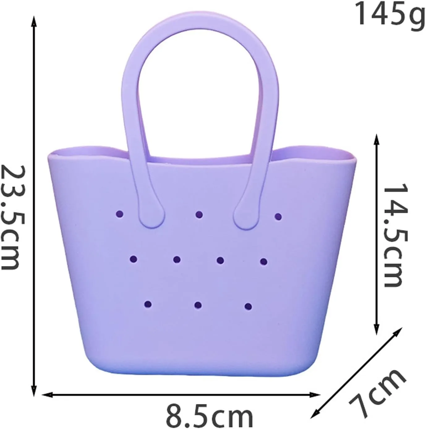 Aimery Mini Rubber Tote Bag for girls/Small Rubber Beach Bag for kids