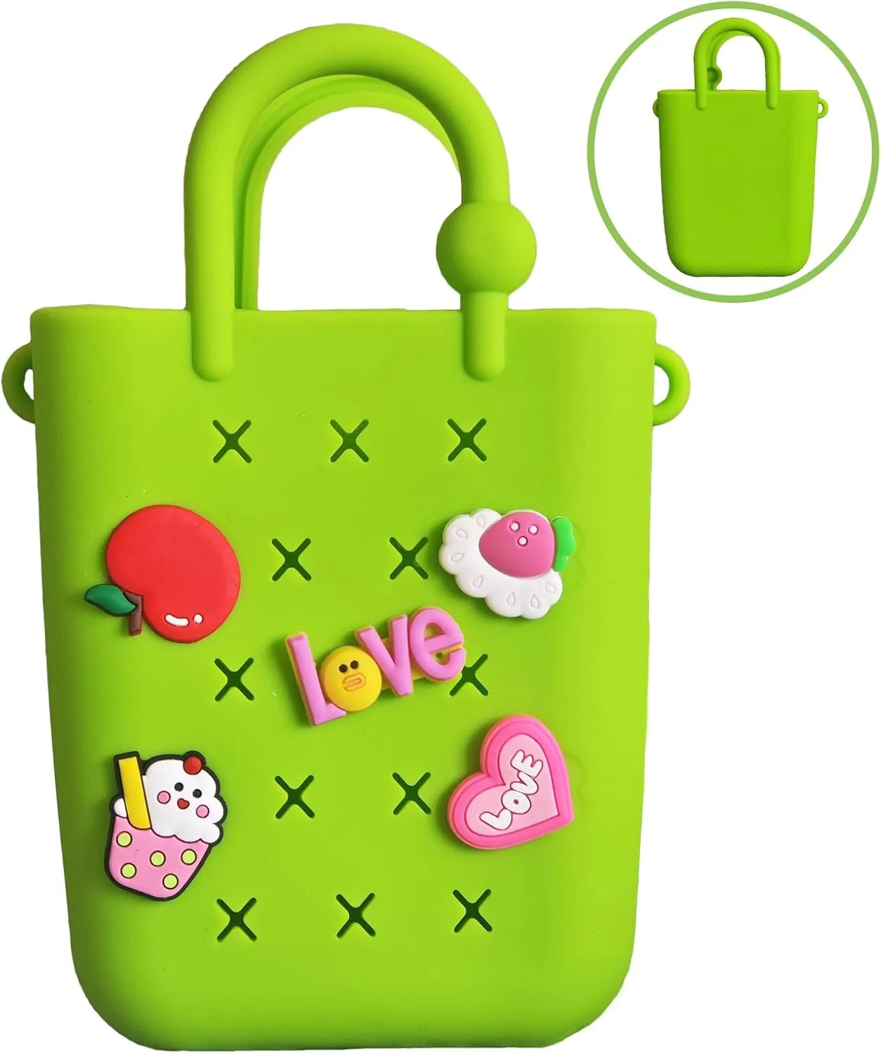 Aimery Mini Rubber Tote Bag for girls/Small Rubber Beach Bag for kids