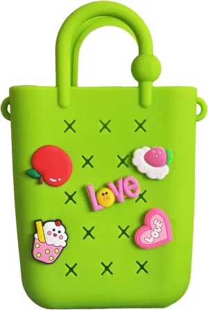Aimery Mini Rubber Tote Bag for girls/Small Rubber Beach Bag for kids