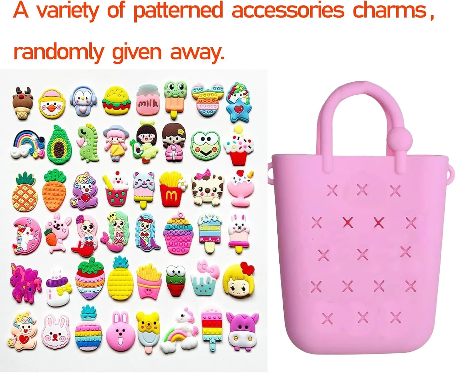 Aimery Mini Rubber Tote Bag for girls/Small Rubber Beach Bag for kids