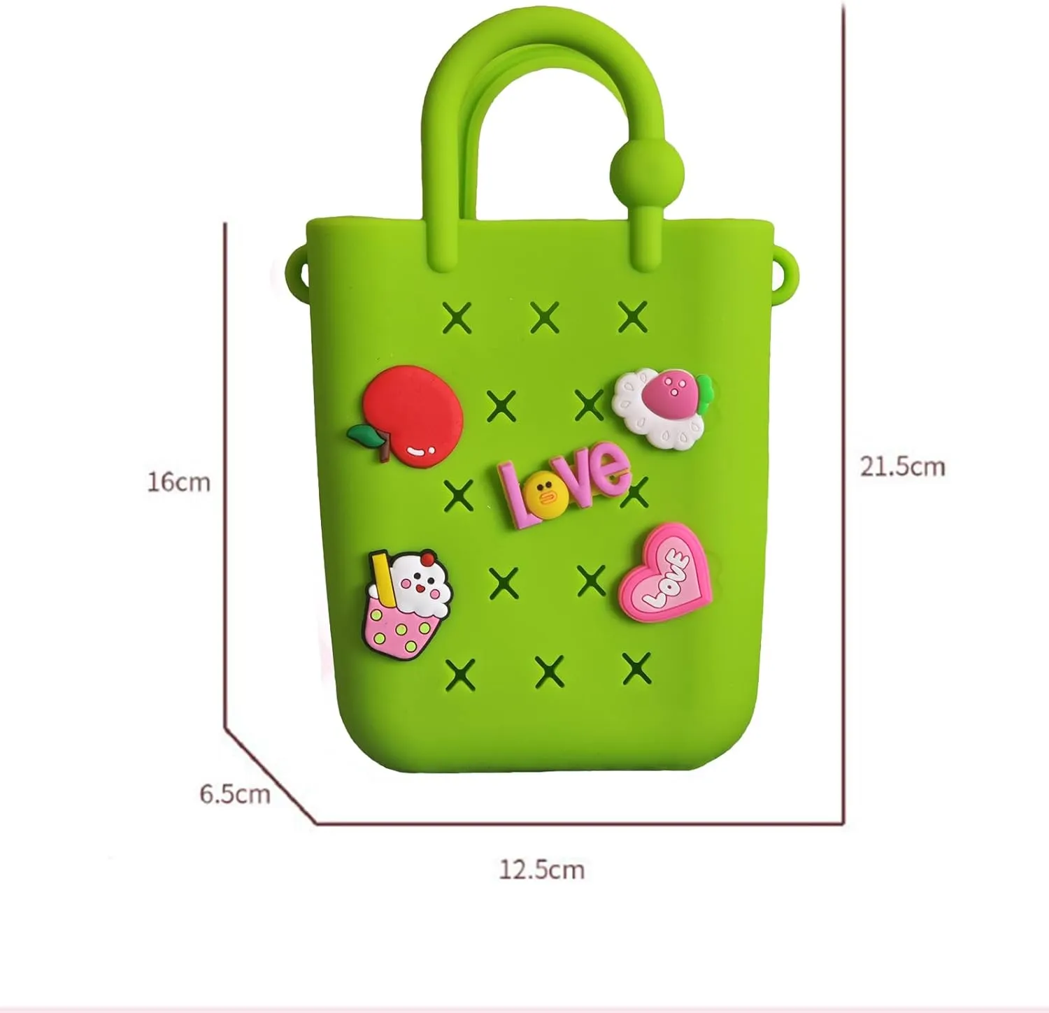 Aimery Mini Rubber Tote Bag for girls/Small Rubber Beach Bag for kids