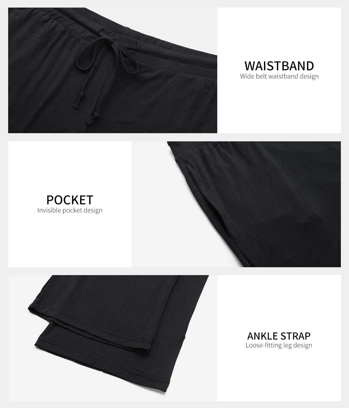 Air Curvey Casual Womens Pants Soft Lounge Pants Sleep Pajama Bottoms With Pocket