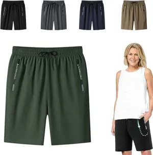 Airyflex Shorts, Icedactive - Women's Ice Silk Quick Drying Stretch Pants, Quick Dry Ice Silk Shorts, All Day Comfort