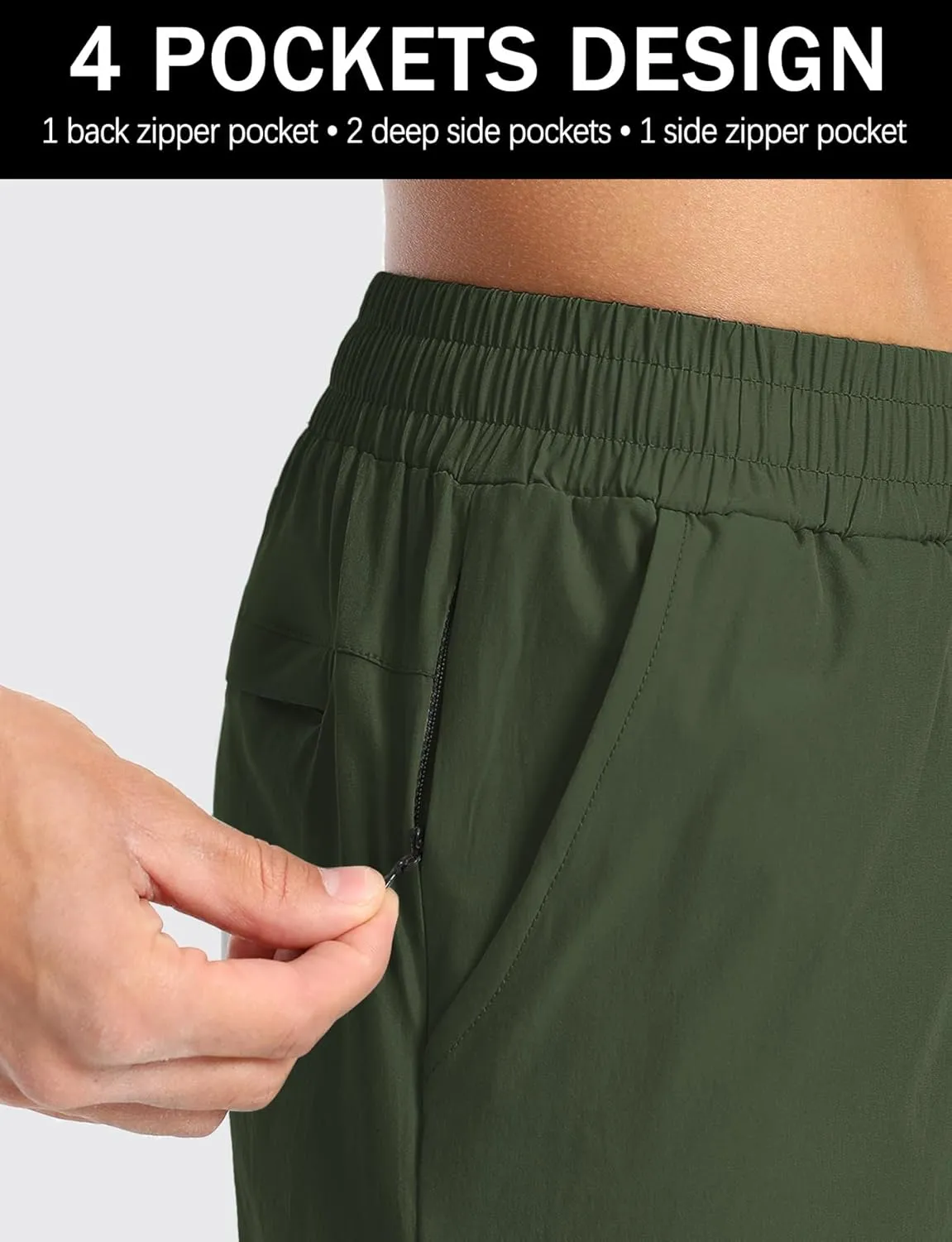 Aolesy Mens Athletic Shorts 7” Quick Dry Gym Running Shorts with Zipper Pockets Lightweight Workout Shorts