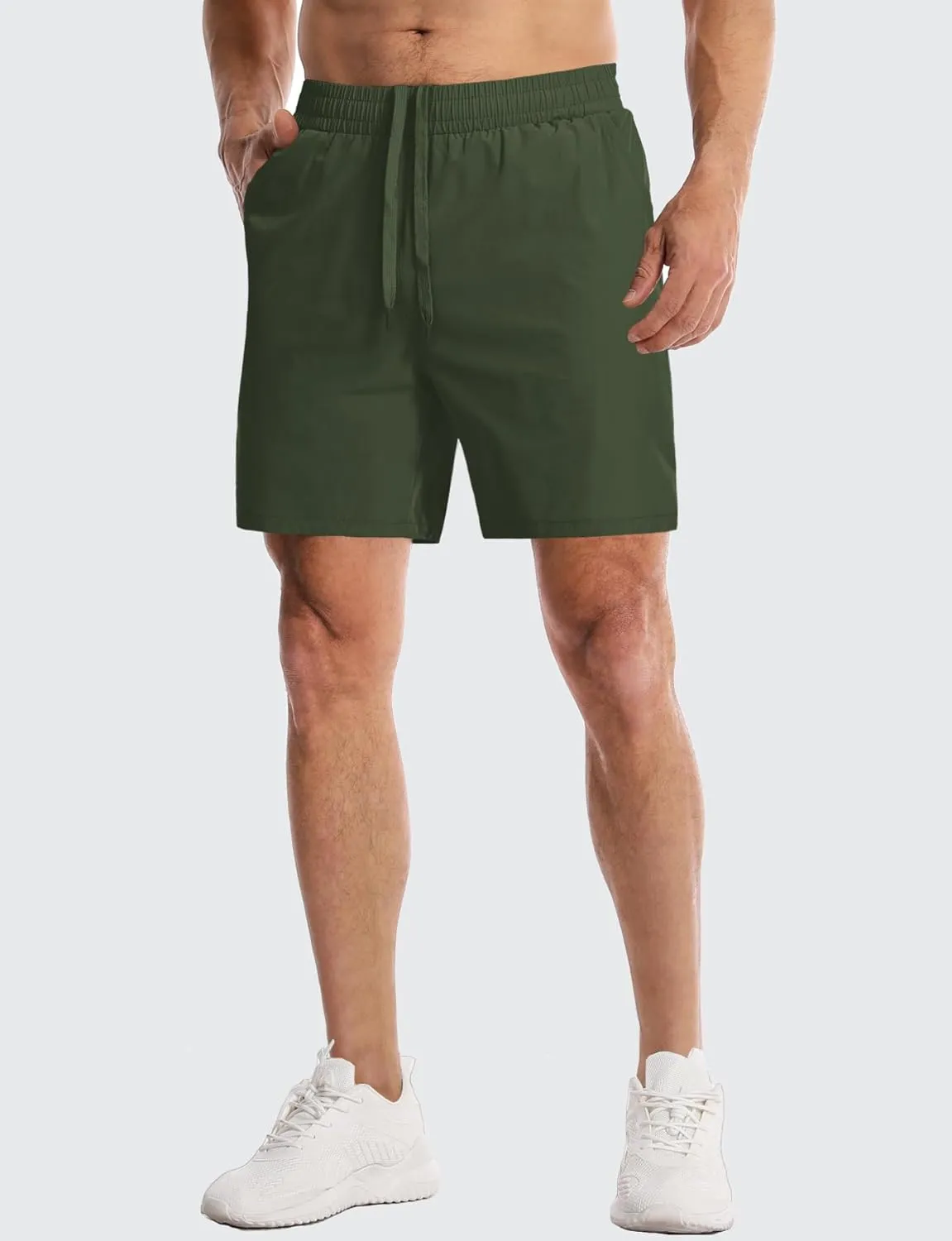 Aolesy Mens Athletic Shorts 7” Quick Dry Gym Running Shorts with Zipper Pockets Lightweight Workout Shorts