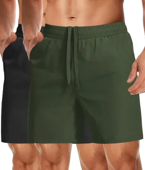 Aolesy Mens Athletic Shorts 7” Quick Dry Gym Running Shorts with Zipper Pockets Lightweight Workout Shorts