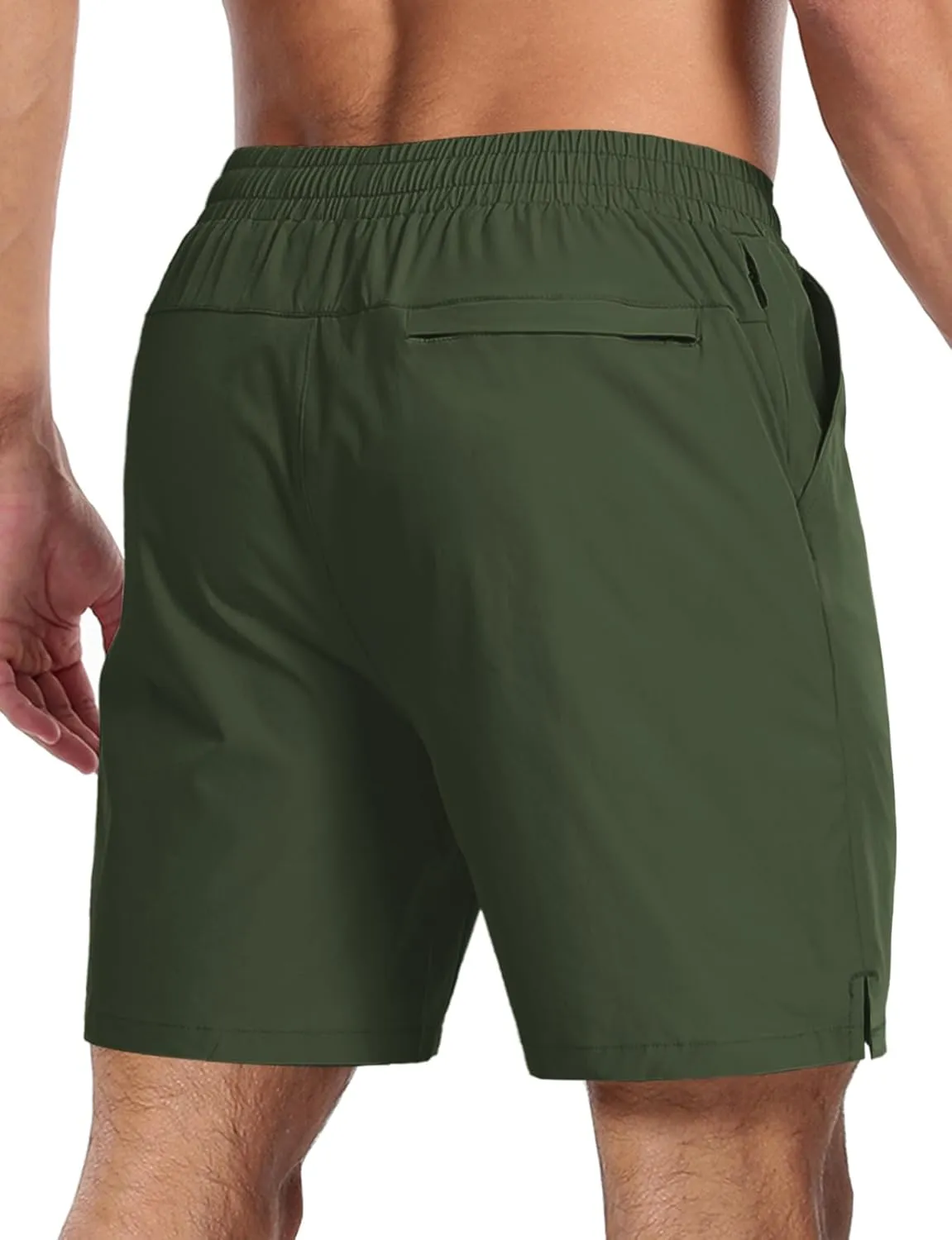 Aolesy Mens Athletic Shorts 7” Quick Dry Gym Running Shorts with Zipper Pockets Lightweight Workout Shorts