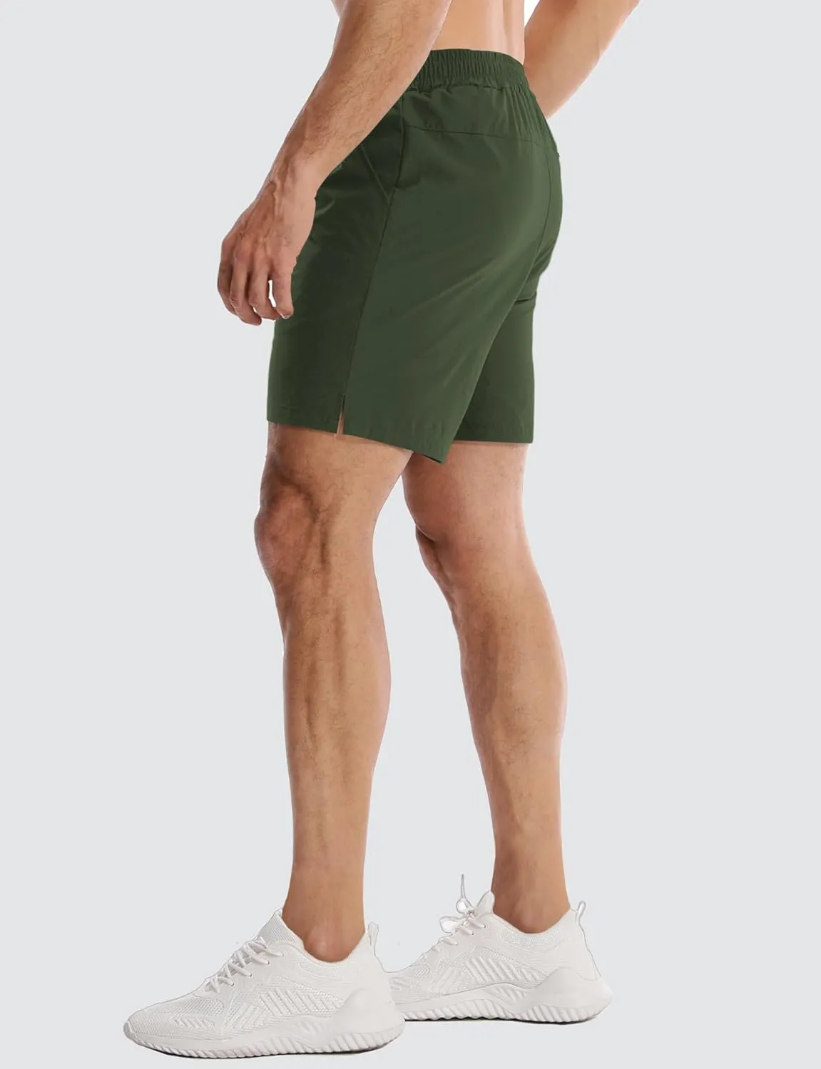 Aolesy Mens Athletic Shorts 7” Quick Dry Gym Running Shorts with Zipper Pockets Lightweight Workout Shorts