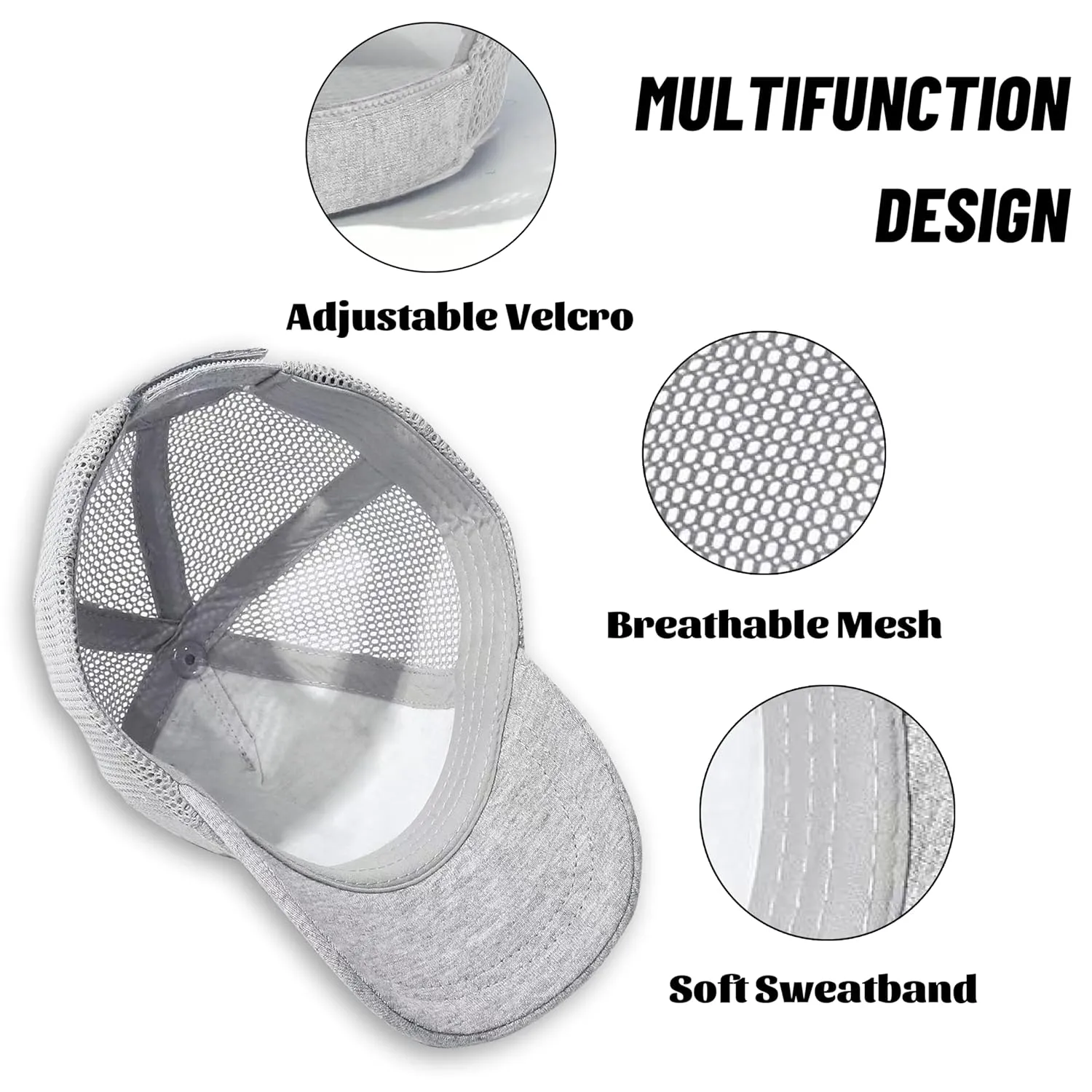 Baby Baseball Cap with Mesh Toddler Baseball Hat Infant Baseball Cap Baby Sun Summer Hat for Kids Black 1-2T