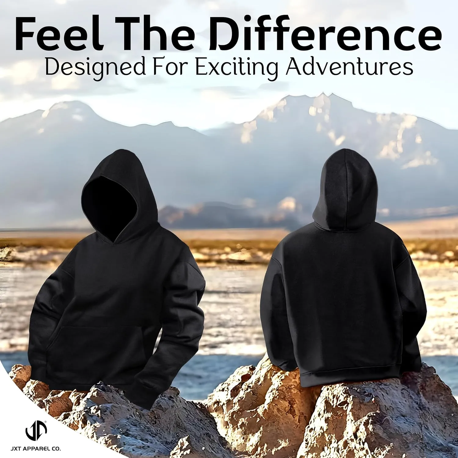 Basic Oversized Hoodie for Men and Women - Solid Streetwear Style Fleece Pullover Hoodies for Women and Men