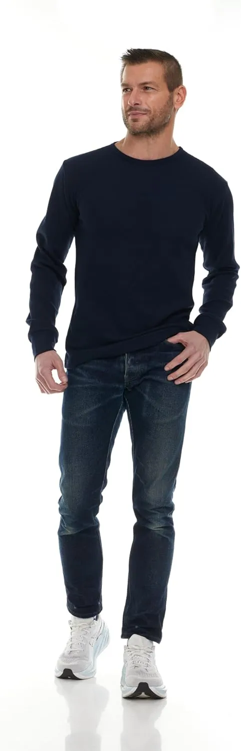BILLIONHATS Thermal Shirts for Men, Base Layer Tops Bulk Wholesale, Cotton, Solid Colors, Shelter Donations