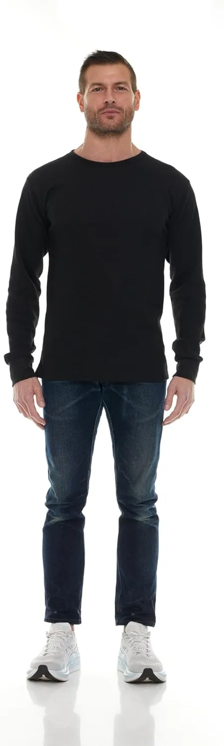 BILLIONHATS Thermal Shirts for Men, Base Layer Tops Bulk Wholesale, Cotton, Solid Colors, Shelter Donations