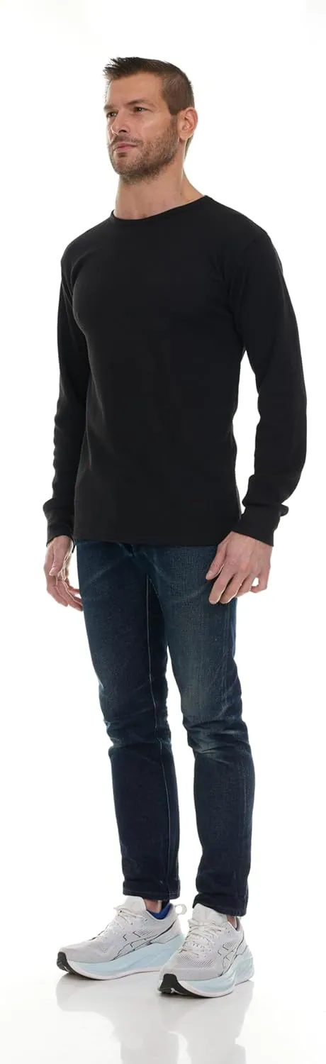 BILLIONHATS Thermal Shirts for Men, Base Layer Tops Bulk Wholesale, Cotton, Solid Colors, Shelter Donations