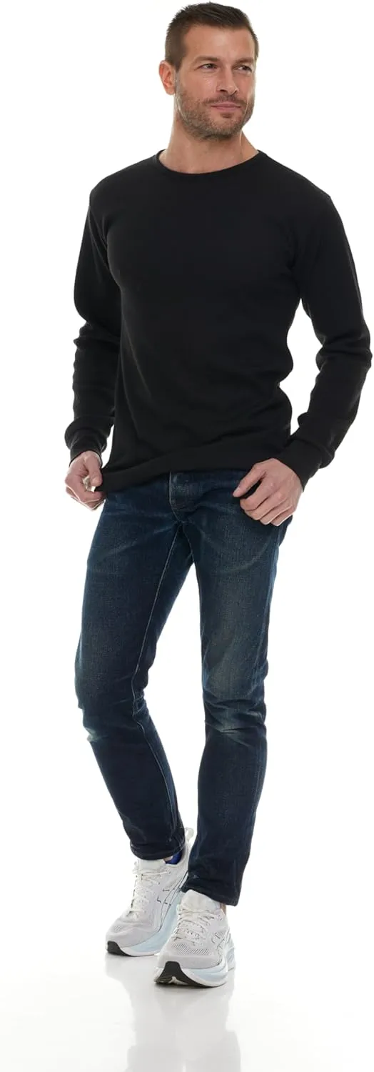 BILLIONHATS Thermal Shirts for Men, Base Layer Tops Bulk Wholesale, Cotton, Solid Colors, Shelter Donations