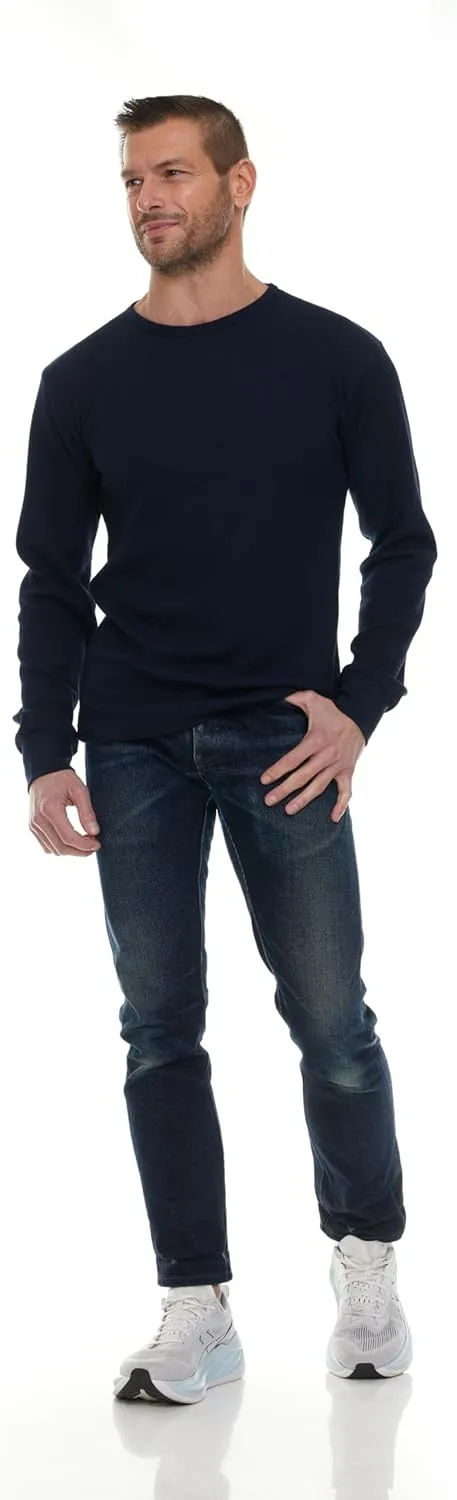 BILLIONHATS Thermal Shirts for Men, Base Layer Tops Bulk Wholesale, Cotton, Solid Colors, Shelter Donations