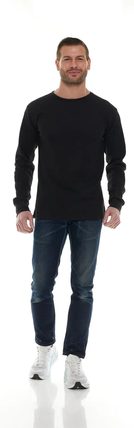 BILLIONHATS Thermal Shirts for Men, Base Layer Tops Bulk Wholesale, Cotton, Solid Colors, Shelter Donations
