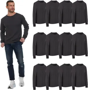 BILLIONHATS Thermal Shirts for Men, Base Layer Tops Bulk Wholesale, Cotton, Solid Colors, Shelter Donations