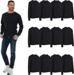 BILLIONHATS Thermal Shirts for Men, Base Layer Tops Bulk Wholesale, Cotton, Solid Colors, Shelter Donations