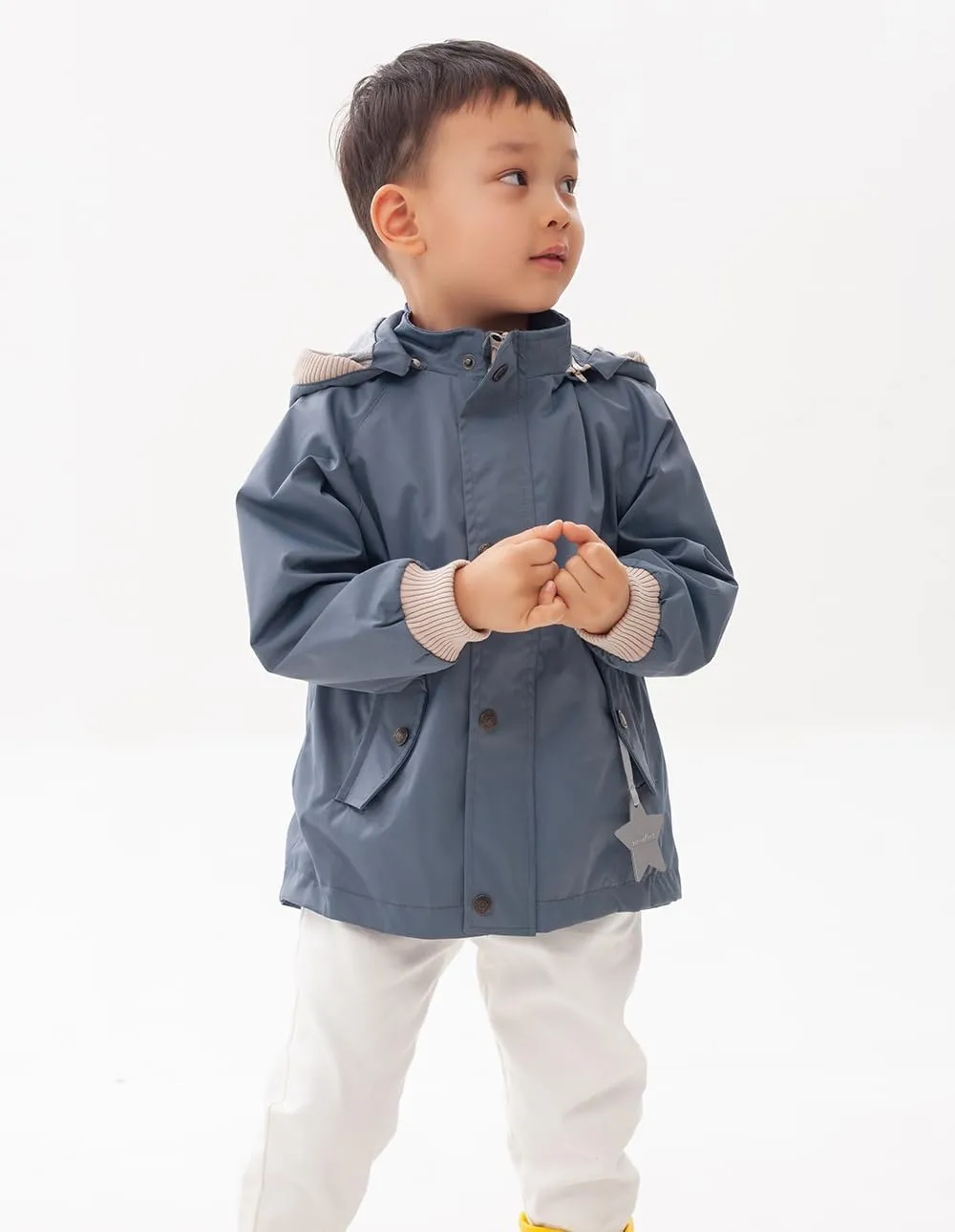 BINIDUCKLING Kids Rain Jacket Toddler Raincoat Girls Boys Spring Jacket 2-8 Years