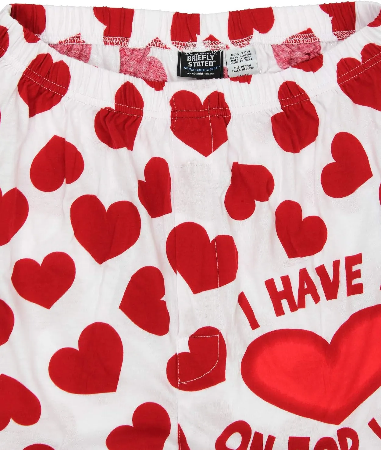Briefly Stated Novelty Love Style Men's Boxer Shorts