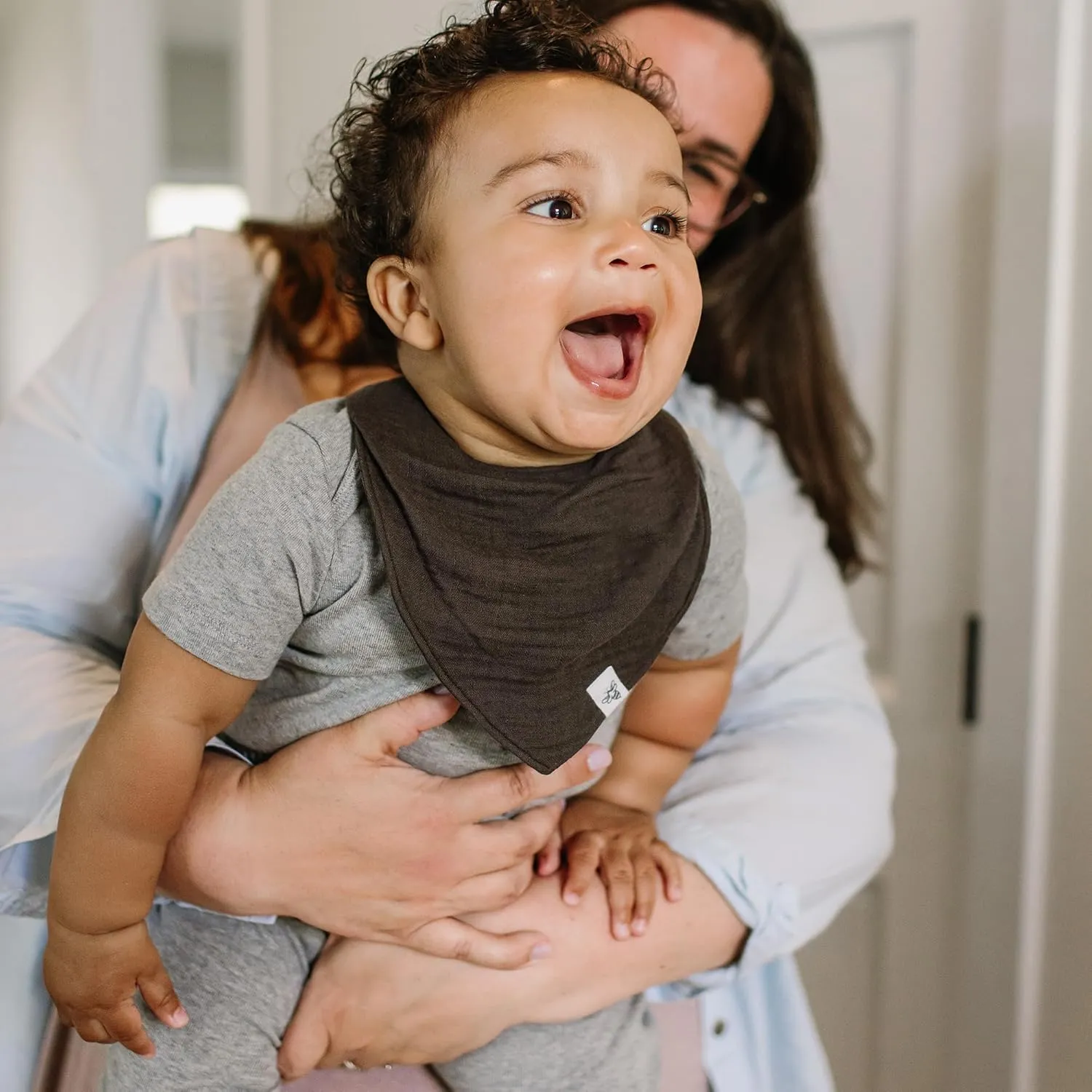 Burt's Bees Baby 5-Pack Bandana Bib Set with Snap Closure
