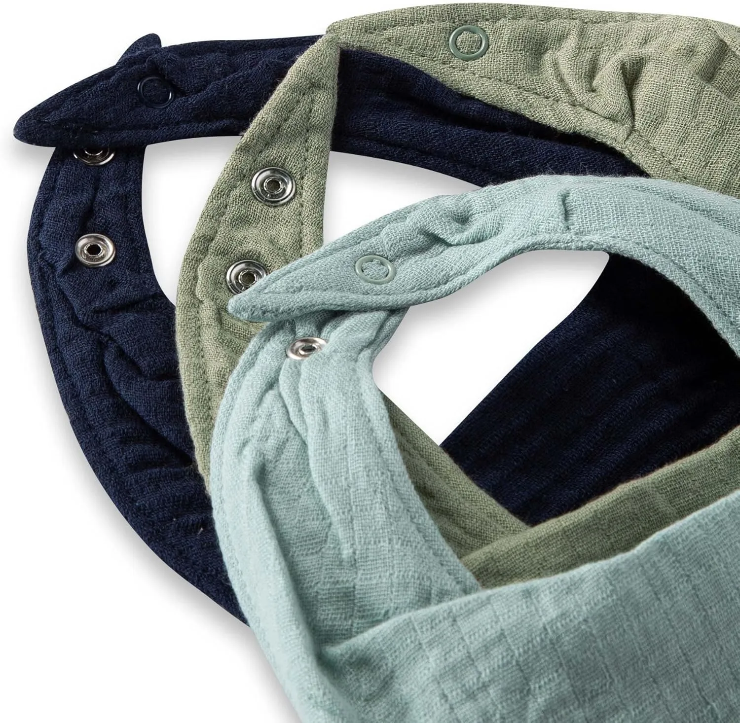 Burt's Bees Baby 5-Pack Bandana Bib Set with Snap Closure