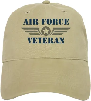 CafePress Air Force Veteran Cap Adjustable Baseball Cap