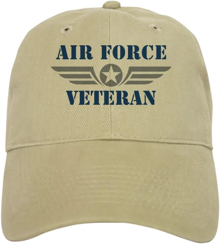 CafePress Air Force Veteran Cap Adjustable Baseball Cap