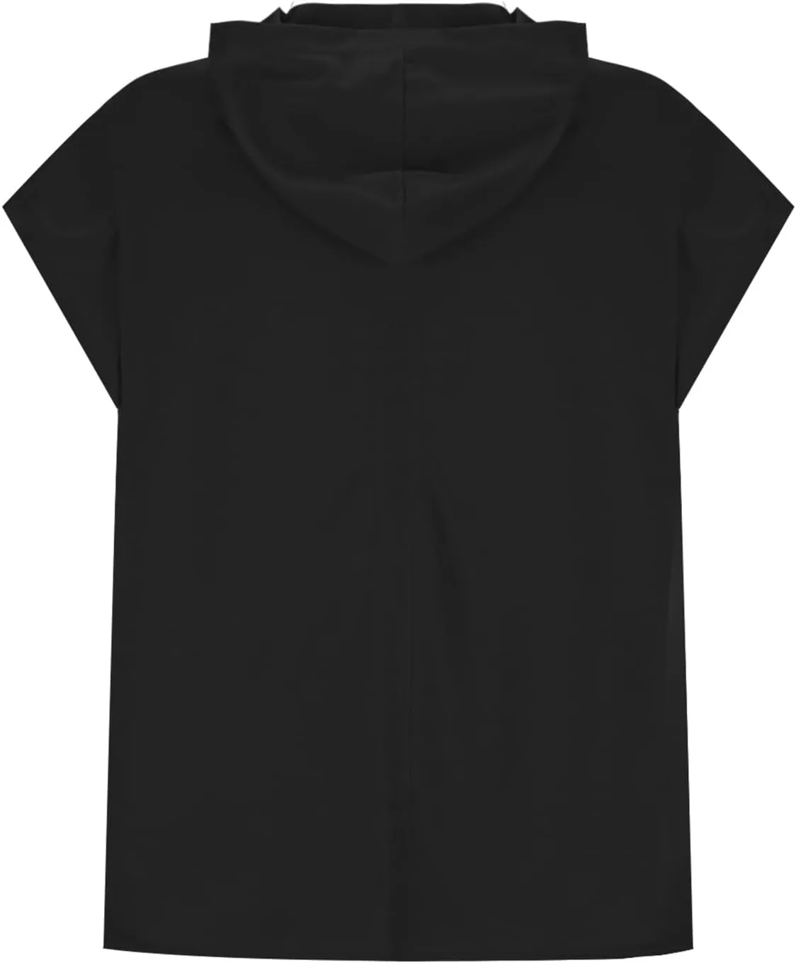 Casual Men Workout Tank Tops Cap Sleeve Hoody Shirts Muscle Fit Pullover Basic Shirt Running Active Solid Tees