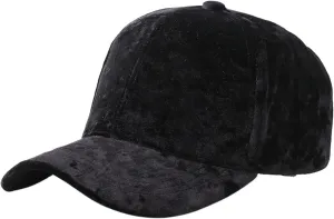 Casual Solid Soft Velvet Baseball Baseball Cap Trucker Hat Low Profile Unstructured Breathable Unisex