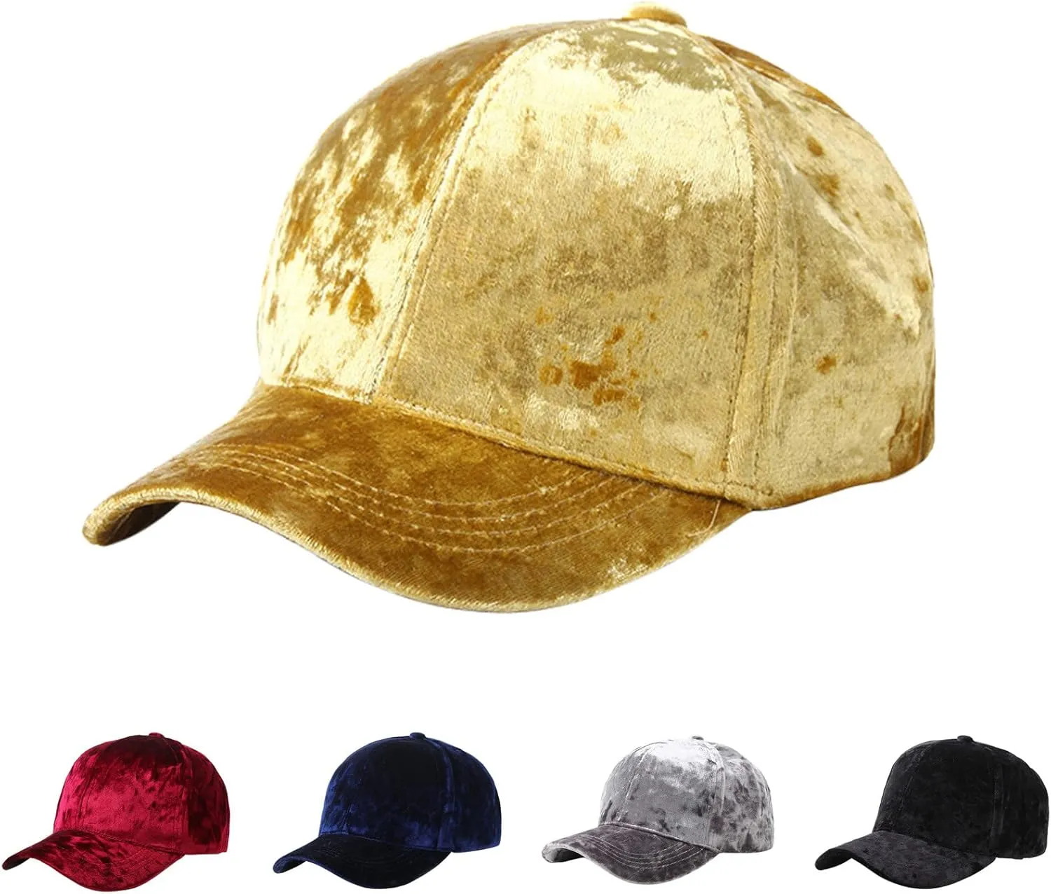 Casual Solid Soft Velvet Baseball Baseball Cap Trucker Hat Low Profile Unstructured Breathable Unisex