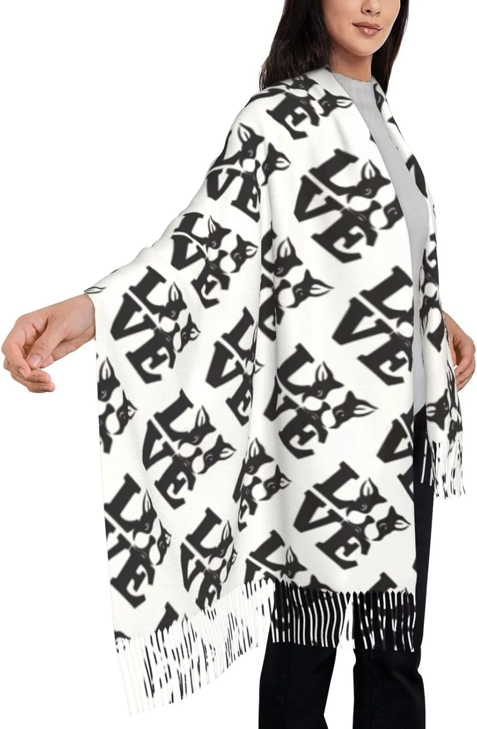 CUTEDWARF rocker Scarf for Women and Men Warm Long Shawl Winter Wraps Large Scarves Shawl Wraps