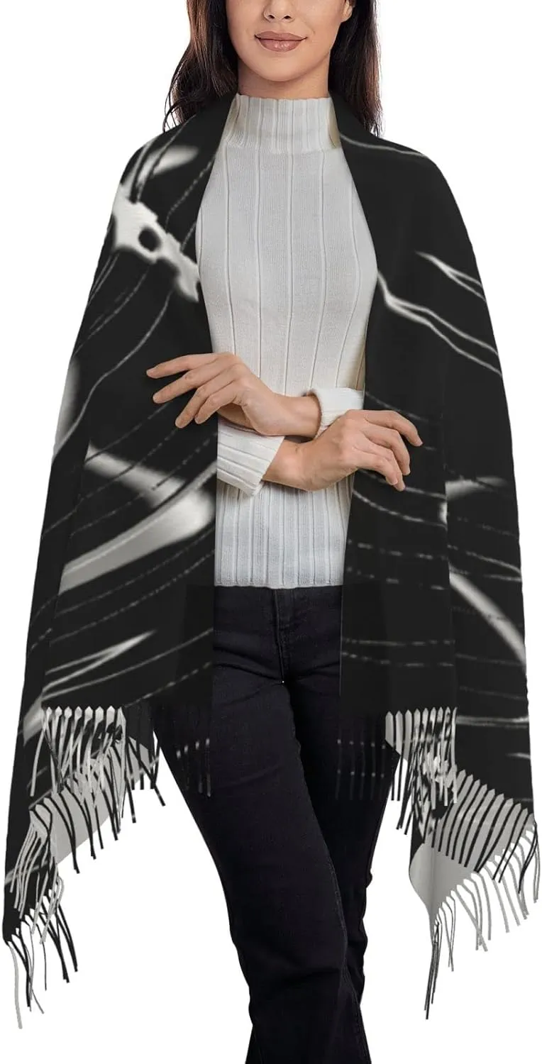 CUTEDWARF rocker Scarf for Women and Men Warm Long Shawl Winter Wraps Large Scarves Shawl Wraps