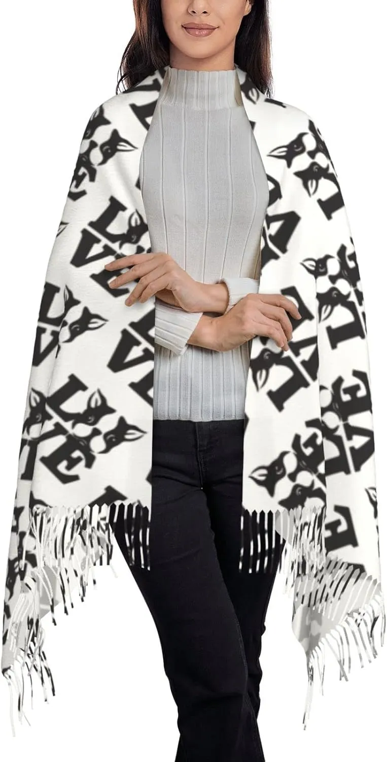 CUTEDWARF rocker Scarf for Women and Men Warm Long Shawl Winter Wraps Large Scarves Shawl Wraps