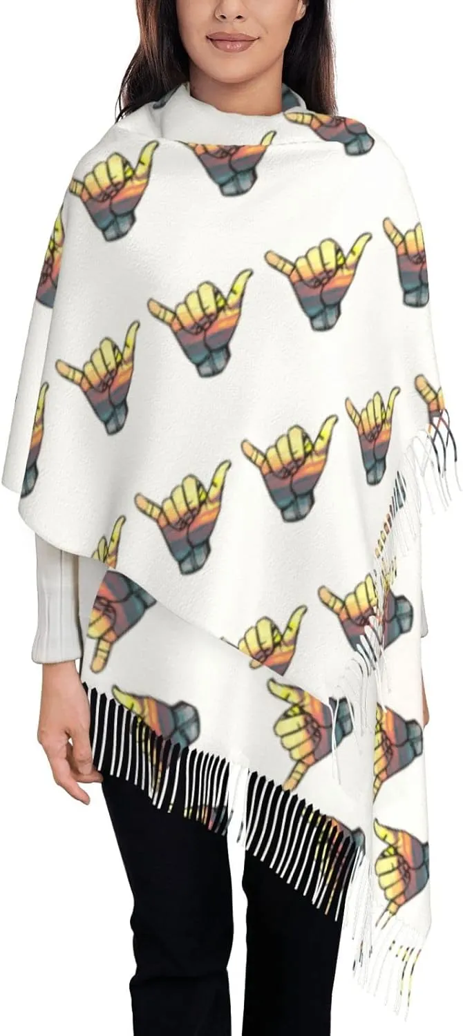CUTEDWARF rocker Scarf for Women and Men Warm Long Shawl Winter Wraps Large Scarves Shawl Wraps