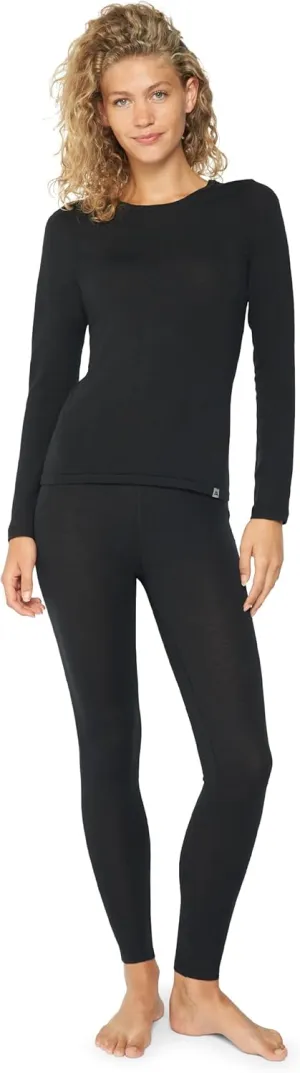 DANISH ENDURANCE Merino Wool Base Layer Set Women, Top and Bottom Set, Thermal Underwear for Womens, Tights, Long Sleeve