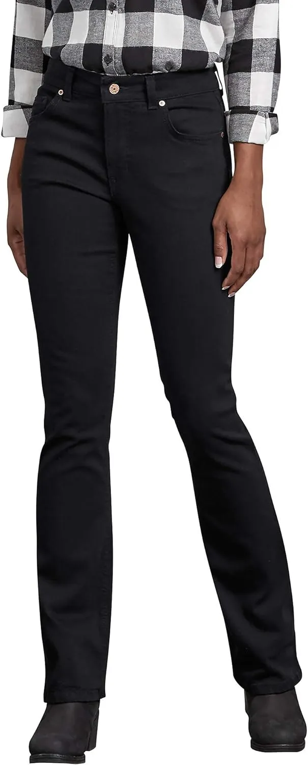 Dickies Women's Perfect Shape Denim Jean-Bootcut Stretch
