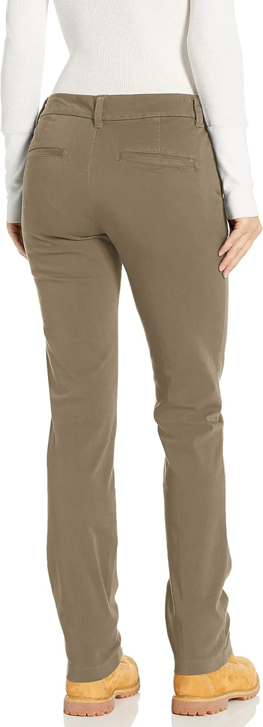 Dickies Women's Perfect Shape Straight Twill Pant